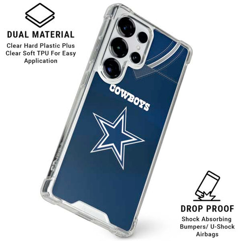 NFL Dallas Cowboys Team Jersey Galaxy S25 Ultra Clear Case